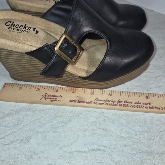 Black Cheeks Fit Body by Tony Little Clog Shoe's with Energy Pad's, Size 6 - Picture 9 of 11
